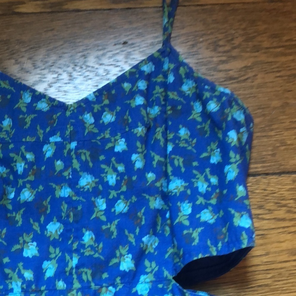 Taylor Swift Madewell Floral Rosette Blue Dress 2 - Picture 4 of 9